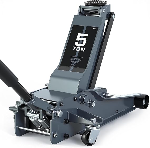 5 Ton Hydraulic Low Profile Floor Jack, Grey