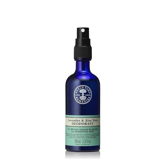 Neal's Yard Spray Deodorant with a Blend of Cleansing Extracts & Essential Oils for All Skin Types, Aluminum & Cruelty Free, Lavender & Aloe, 100mL