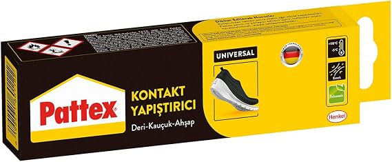 Pattex Deri-Kauçuk Ahşap Yapıştırıcı, Çeşitli Malzemelere Uygun Dirençli ve Çok Güçlü Yapıştırıcı, Su Geçirmez ve Anında Etkili Hızlı Yapıştırıcı, Şeffaf, 1x50g/58ml