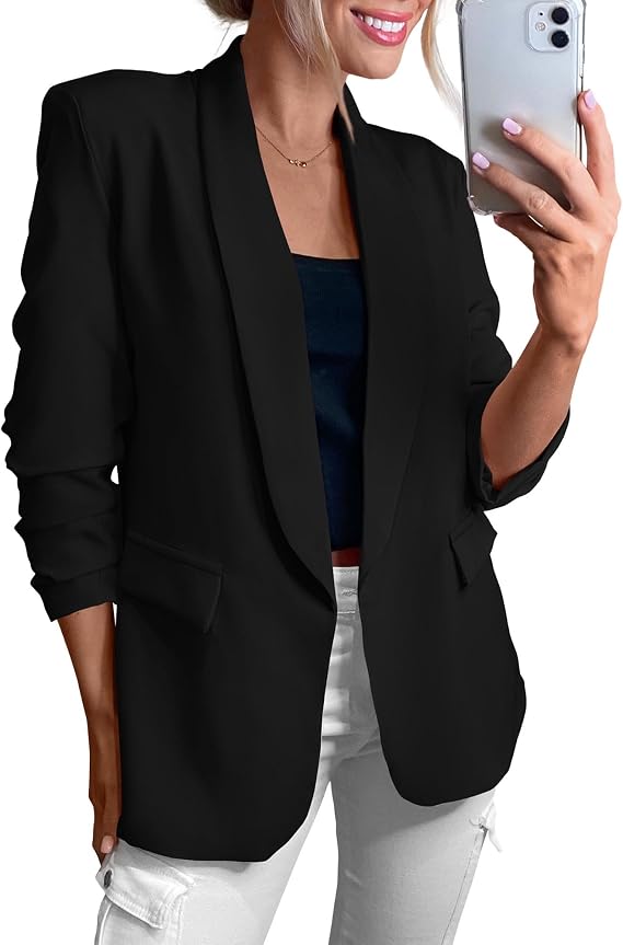 KIRUNDO Womens Blazer 2026 Spring Fall Business Casual Jackets