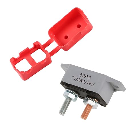 GLOSO Stud Type Circuit Breakers, Lengthwise Bracket, Auto Reset (T1) - 1 Pack (5A) E518