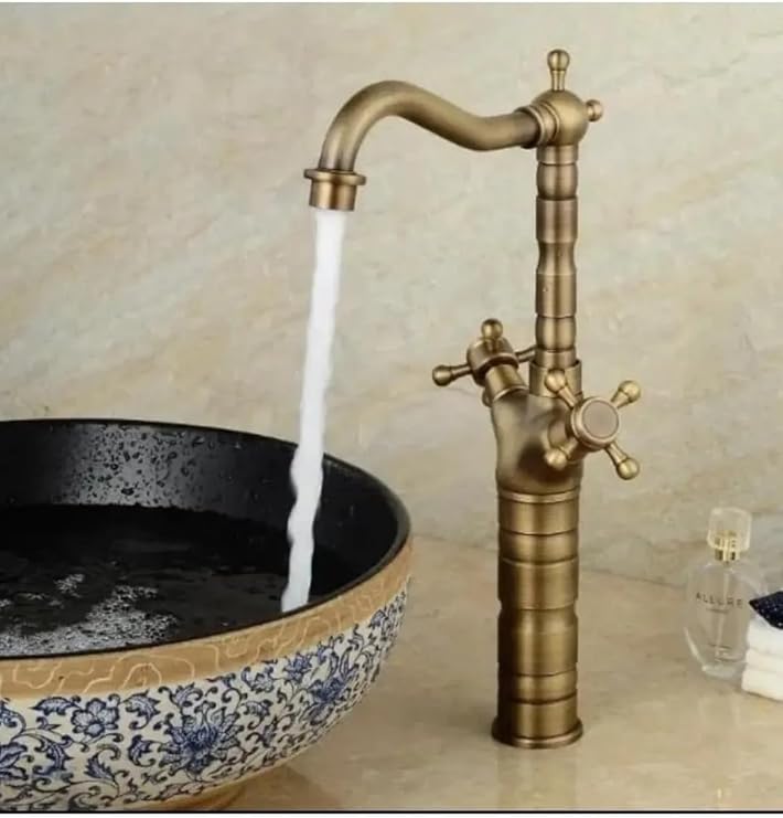 Fleko Antik(Eskitme) Rustik Model Çanak Lavabo Bataryası