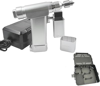 Veterinary Orthopedic Mini Electric Bone Drill Veterinary Drill Orthopedic Power Instrument Tool, Sterilization Box with Battery x 1