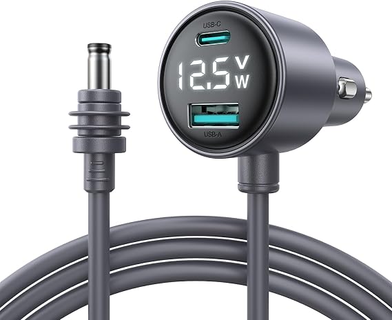 JOYROOM Starlink Mini Car Adapter Voltage & Wattage Display, 12V-24V(10FT)