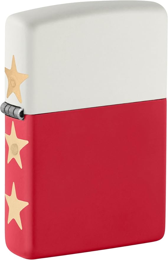 Zippo 250th Anniversary Special Edition White and Red Matte Pocket Lighter