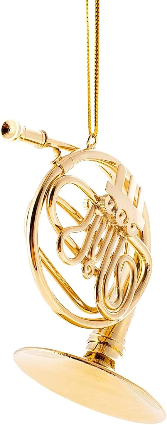 Broadway Gifts Brass French Horn Christmas Ornament