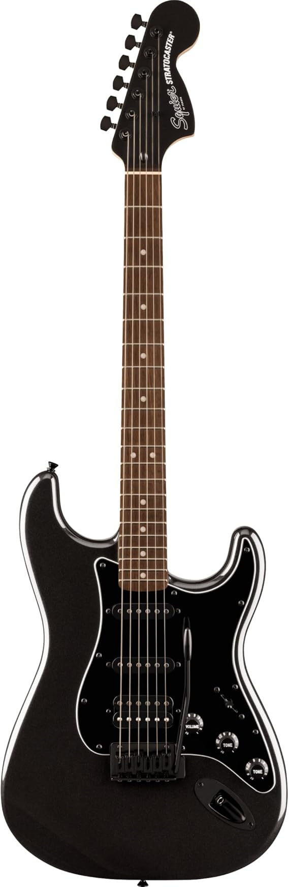 Squier Affinity Series Stratocaster HSS Electric Guitar - Metallic Black, Sweetwater Exclusive