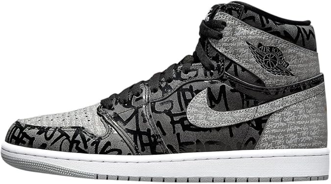 Nike Air Jordan 1 Mid, Men's Basketball Shoes, 44_EU, Black Gry, 10.5 US