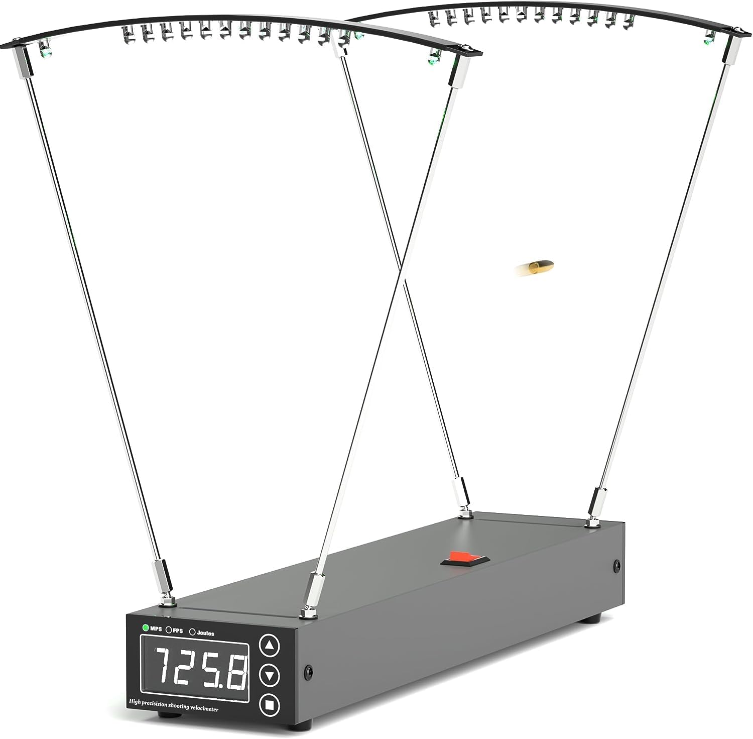 Ballistic Chronograph for Shooting, High Precision Chronograph for Arrow/Bullet Speed, with FPS/MPS Readings