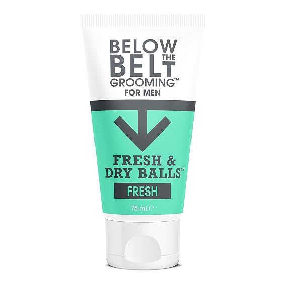 Below The Belt Fresh Dry Balls Anti Chafe Deodorant Gel Fresh 2.54 fl oz | Anti-Chafing and Deodorant Gel for Men. Long Lasting Odour Control. Quick Dry Intimate Protection with a fresh scent.