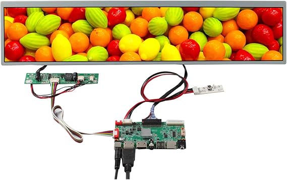 VSDISPLAY 19'' DV190FBM-NB0 1920x360 IPS LCD Screen with USB SD Controller