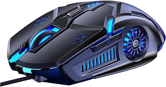 6D Colorful Gaming Mouse Wired 3200 Dpi Pc Gaming Mice Wired Mouse | Portable Computer Mouses for Laptop Pc Mice Cool Stuff Computer Accessories
