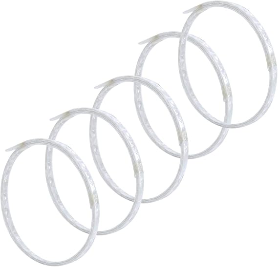 5Pcs Celluloid White Guitar Bindings Purfling Strips Musical Instrumental Accessory Strips Guitar Binding Edging Strips Classical Guitar