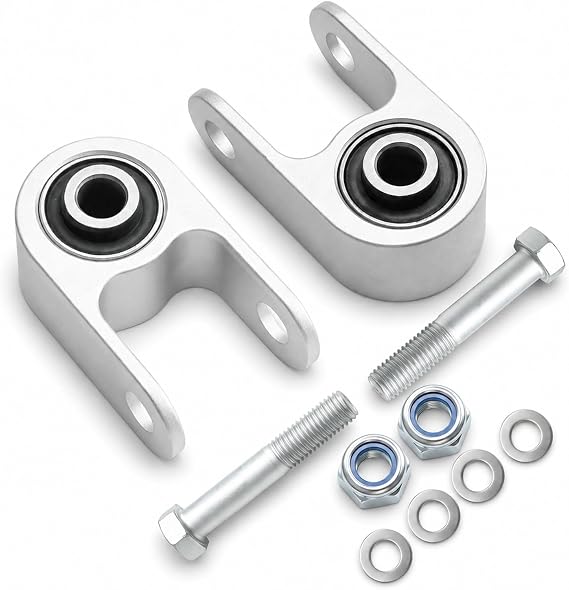 Upgrade Stainless Steel 2-4" Rear Shock Extensions Compatible with Chevy Silverado 1500 2WD/4WD 1999-2024, GMC Sierra 1500 2WD/4WD 1999-2024, Tahoe Suburban Yukon Escalade, Rear Lift Leveling Kits