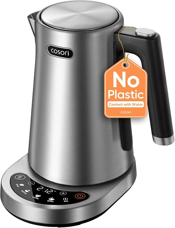 Cosori Stainless Steel Electric Kettle with Temperature Control, 1.7L
