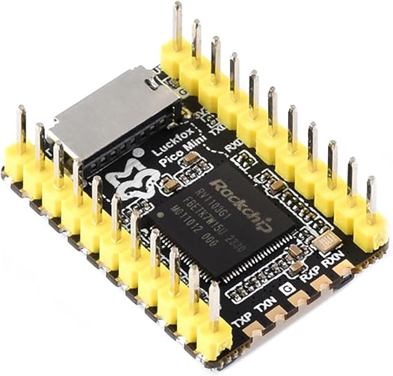 Luckfox Pico Mini RV1103 Linux Micro Development Board Kits Integrates ARM Cortex-A7 with Supports Mini CSI, GPIO, UART, SPI, I2C, USB, etc. with 128MB Flash& Pre-soldered Header