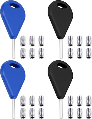 4 Pcs Surfboard Fin Key with 24 Pcs Screws, Universal Surfing Board Fin Hex Key Sup Paddleboard Fins Replacement Tool Accessories