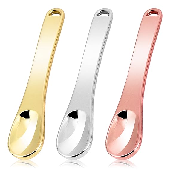 WLLHYF Mini Metal Makeup Spatula, Beauty Scoop for Facial Cosmetic