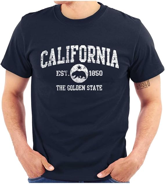 Classic Teaze California Flag CA Bear Star Souvenir Graphic T Shirt Men or Women