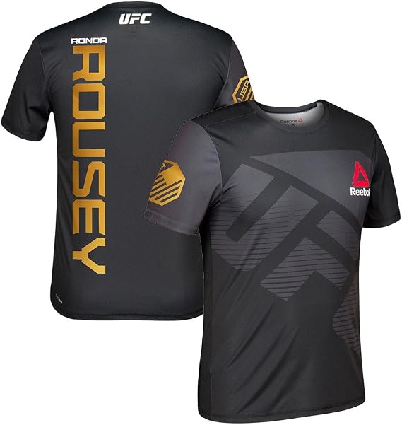Reebok Ronda Rousey UFC Men's Black Fight Kit Walkout Jersey CS2471