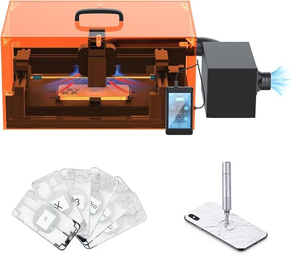 V9 Ultra Laser Machine for iPhone 8-17 Series Back Glass Replacement, Cell Phone Repair Laser Safely, Auto-Focus Laser Seperator Engraving Machine with Air Filter and Phone Repair Tools