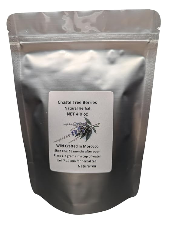 Chaste tree berries - Dried Vitex angus castus Whole 100% from Nature (4 oz)