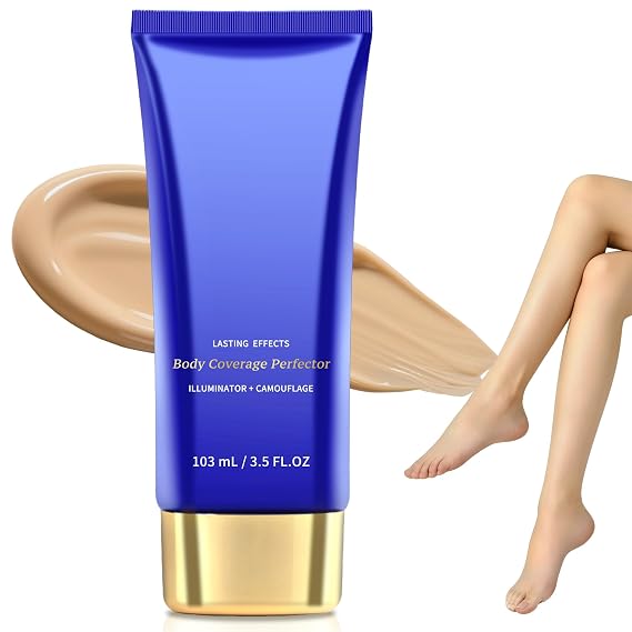 Body Coverage Perfector, Tattoo Cover Up Makeup Waterproof Body Full Coverage Concealer for Bruises Scars Veins, Long Lasting Leg Tattoo Concealer Foundation for Wedding Dating, 3.5oz Natural Radiance