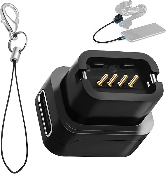 for Shimano DI2 EC300 USB-C Charger Adapter | 4-Pin to Type-C Converter for 12-Speed Electronic Rear Derailleurs Charger  Cable| Compact Emergency Bike Charging Cable for Road/Mountain Bikes