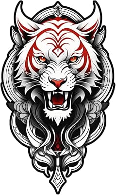 5.1 Tiger Head Car Accessories Stickers Animal Vinyl Motorcycle Auto Body Campervan Bumper Decoration Decals
