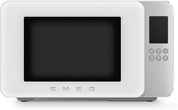 Smeg Retro Solo Izgaralı Mikrodalga Fırın Mat Beyaz