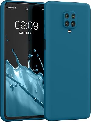 kwmobile Case Compatible with Xiaomi Redmi Note 9S  9 Pro  9 Pro Max Case - Slim Protective TPU Silicone Phone Cover - Caribbean Blue