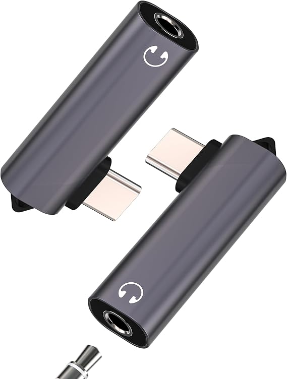 USB C to 3.5mm Audio Adapter for iPhone 16 15 Pro Max for Apple (2pack) AUX Jack Cable DAC Headphone Cord Dongle Compatible for Samsung Galaxy Car Female Accessorie for iPad Android Wired Converter