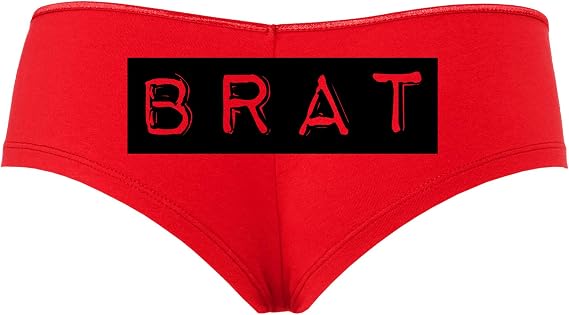 Knaughty Knickers BRAT daddys little slut DDLG CGLG sexy Red boyshort underwear