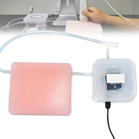 Ultrasound Guided Vascular Access Training Model with Circulation Pump, PICC IV Puncture Practice Block, Blood Flow Simulation, B-Mode & Doppler Compatible for Medical Nursing Education