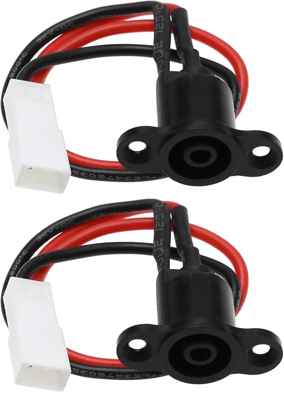 2pcs Plastic Electric Scooter Charging Port Compatible with Xiaomi M365/Pro Scooter, Black