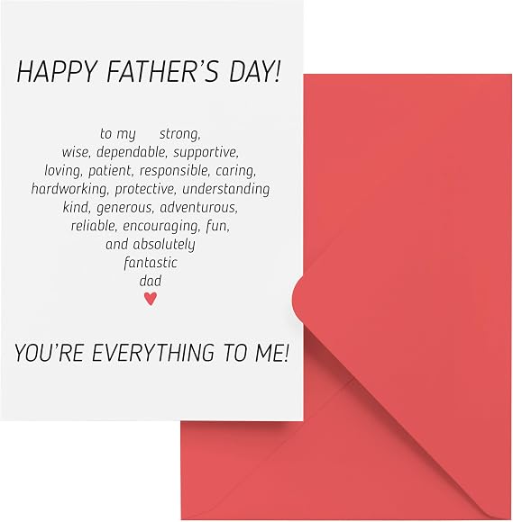 Bee! Happy Fathers Day card from daughter, son, kids, wife | Sentimental Gift for Dad, Grandpa, First time new Dad, Papa