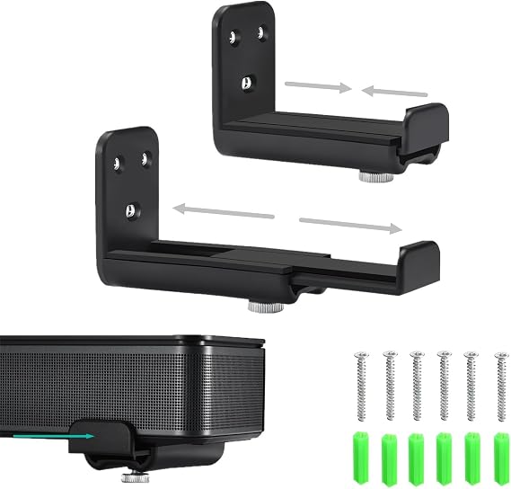 Soundbar Wall Mount for Sony,JBL,LG,Bose SoundBar Mounting Bracket Under TV