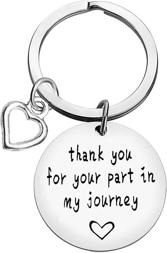 Baixian Mentor Leader Keychain Thank You For Your Part In My Journey Boss Appreciation Gift Goodbye Farewell Gift Coworker Leaving Gift Counselor Keychain Office Gift Jewelry