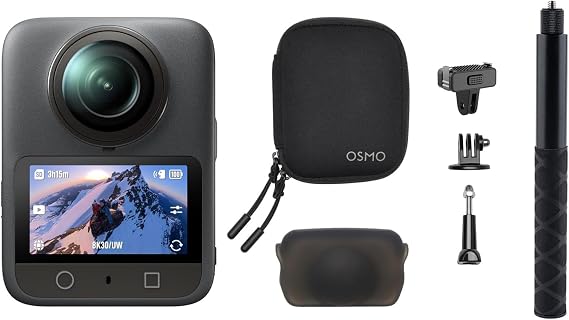 DJI Osmo 360 Skiing Combo, 360 Action Camera | 1-Inch 360 Imaging, Native 8K 360 Video, 1.2m Invisible Selfie Stick, 170 Boost Video,20 C (-4 F) Cold-Resistant
