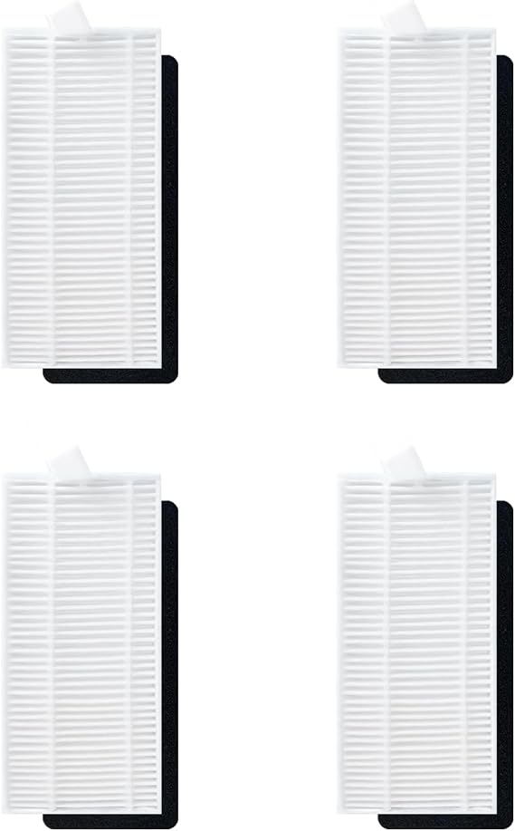 Replacement Accessories Compatible for Cecotec Conga 2290 Robot Vacuum Cleaner, 4 Filters