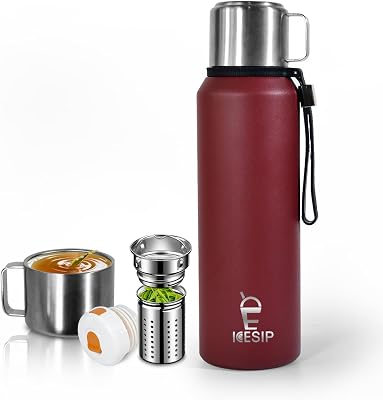 27oz Stainless Steel Vacuum Insulated Water Bottle with Handle & Lid,Thermo for Hot DrinksCold Drinks, Leakproof Travel Flask with Cup,for Camping, Office