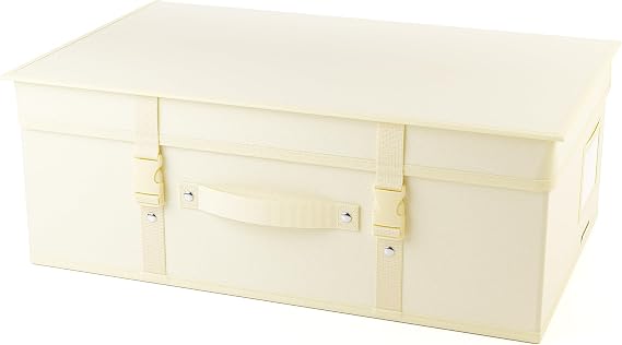 HANGERWORLD Medium Ivory Wedding Dress Storage Box - Breathable, pH Neutral with Acid Free Tissue, Underbed Clothing Storage Container