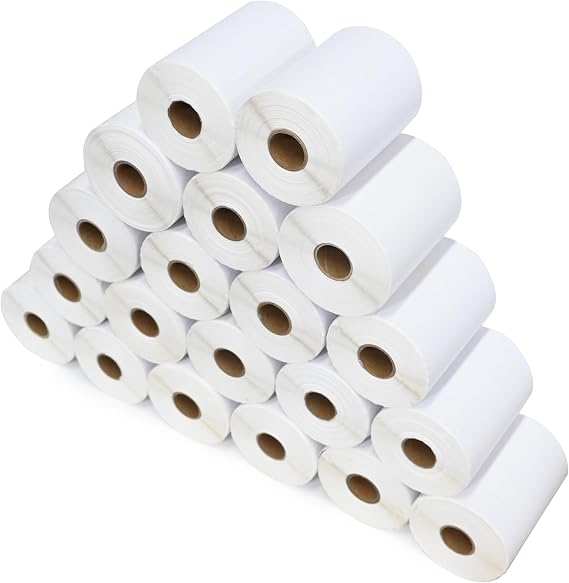 NATURALABEL 4" x 6" Direct Thermal Shipping Labels, 5,000 Labels, 20 Rolls