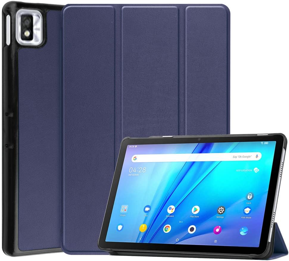 Kepuch Custer Case for TCL Tab 10s 10.1,Ultra-Thin PU-Leather Hard Shell Cover for TCL Tab 10s 10.1 - Blue