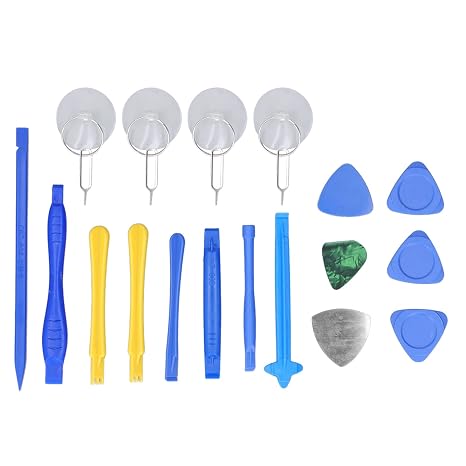 Electronics Repair Tool Kit, Professional 3 in 1 Opening and Prying Set for Phone Tablet PVC Metal 19 piece