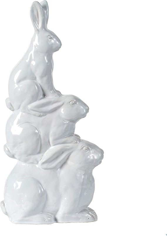 A&B Home Rabbit Statue, White