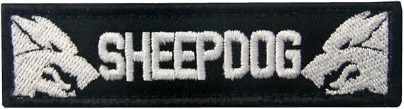 Sheepdog Tactical Military Embroidered Morale Hook & Loop Patch - White