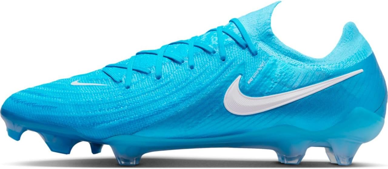 Nike Phantom GX 2 Elite FG Low-Top Soccer Cleats (FJ2559-400, Blue Fury/White) Size 8