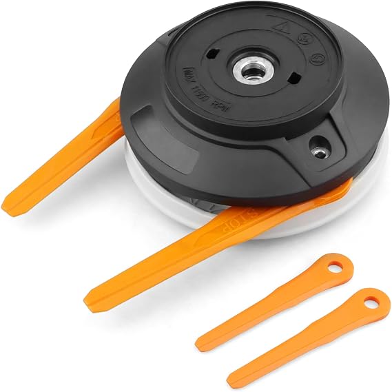 28-2 Replacement Mowing Head with 2 Plastic Blades Fit for Stihl FS 70, FS 89, FS 91, FS 94 FSA 130, FSA 200R, Heavy Grass Mowing Head, Replacement 4002-820-2300 4002 820 2300