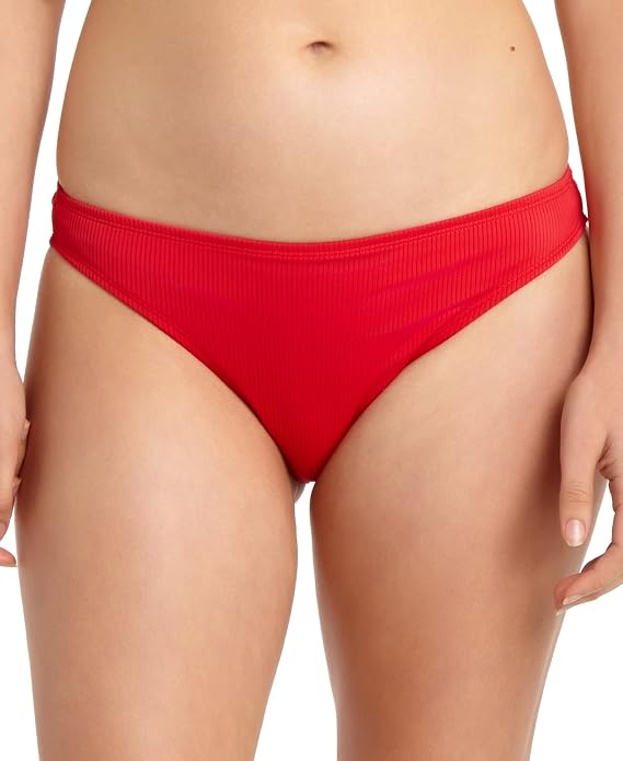 California Waves Juniors' Hipster Ribbed Bikini Swim Bottom Separates
